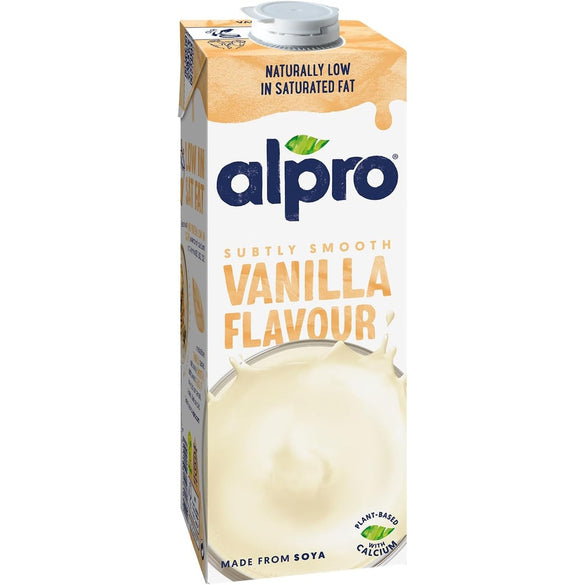 Alpro Vanilla Drink 100% Vegan, Gluten Free, Dairy Free, Suitable for Vegetarians, Naturally Lactose Free, 1 Litre