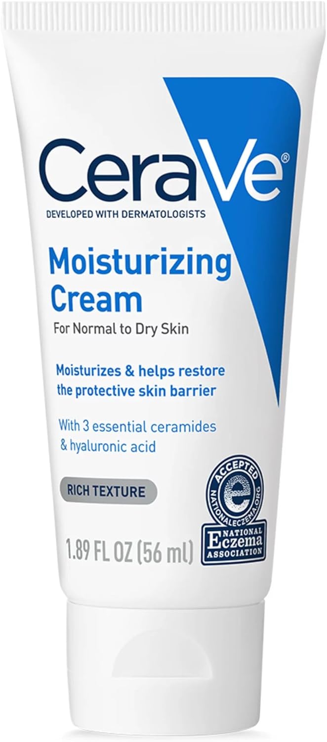 CeraVe Moisturizing Cream, Body and Face Moisturizer for Dry Skin, Body Cream with Hyaluronic Acid and Ceramides, 19 Ounce