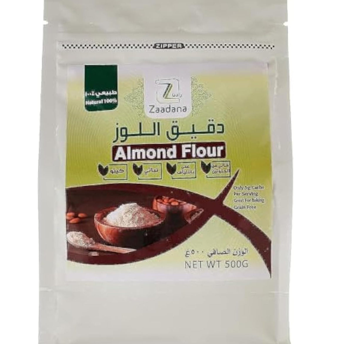 Zaadna Natural Almond Flour, 500 gm