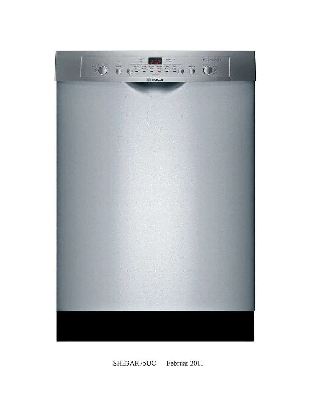 Bosch Ascenta 24″ SHE3AR75UC Built-In Dishwasher – Stainless Steel