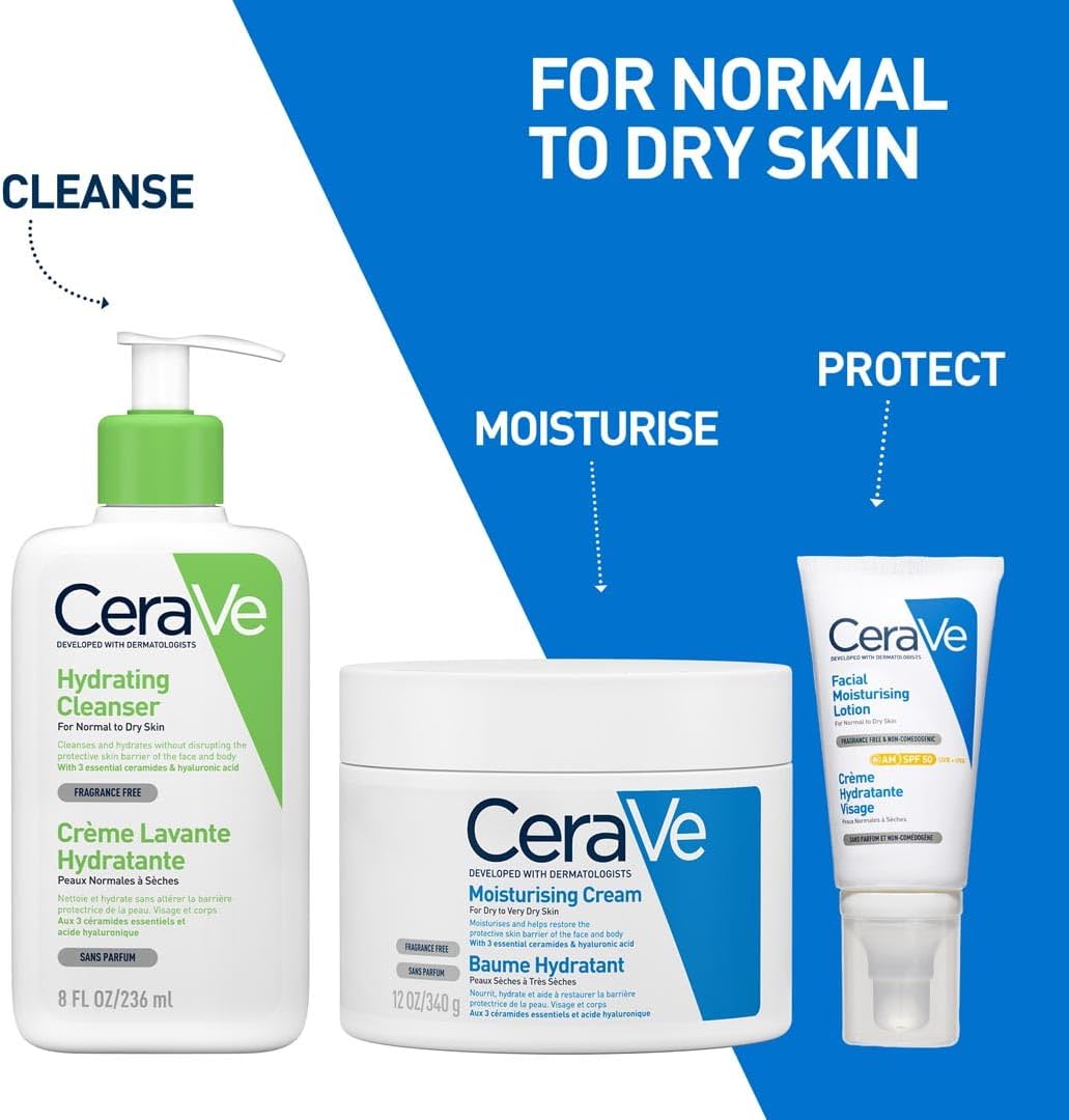 CeraVe AM Facial Moisturizing Lotion SPF50 for Normal to Dry Skin 52ml