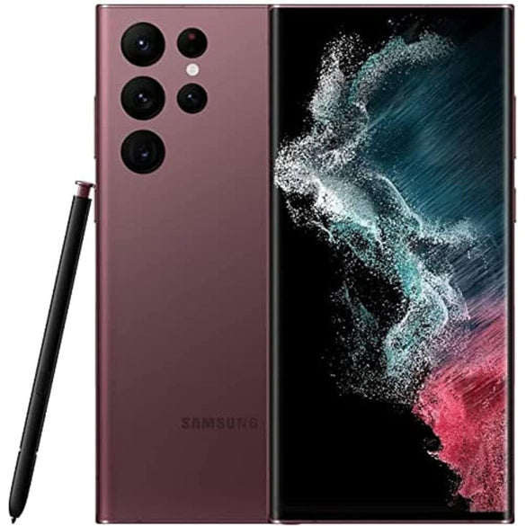 Samsung Galaxy S22 Ultra 5G Mobile Phone 512GB SIM Free Android Smartphone Burgundy- International Version