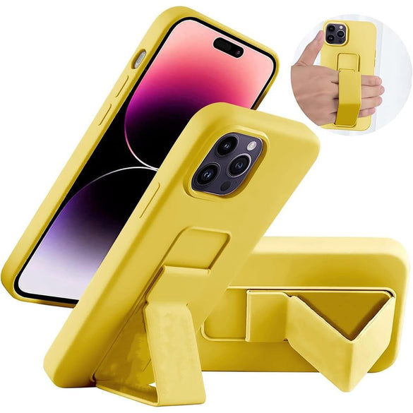 Compatible with iPhone 14 Plus Case with Stand, Multi-Functional Magnetic Vertical & Horizontal Kickstand Protective Phone Case, Candy Color Slim Cute Hybrid Cover (Black, iphone 14 plus)