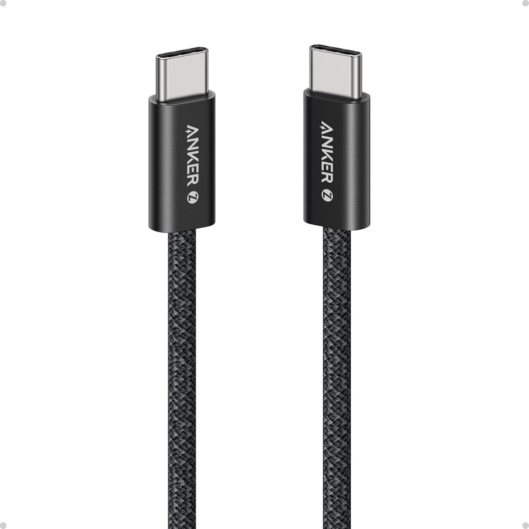Anker Zolo USB C to USB C Cable, Braided and Dirt-Free Type C Fast Charging Cable, Slim Connector, for iPhone 17/16 Series, MacBook (240W) (Black, 6ft)