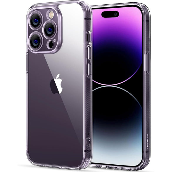 UGREEN iPhone 14 Pro Max Case Clear Cover, [MIL-Grade Protection], [Revolutionary iCrystal Tech], Anti-Scratch, Air-Guard Corners, Ultra Slim Transparent for iPhone 14 Pro Max 6.7 inch Women Men