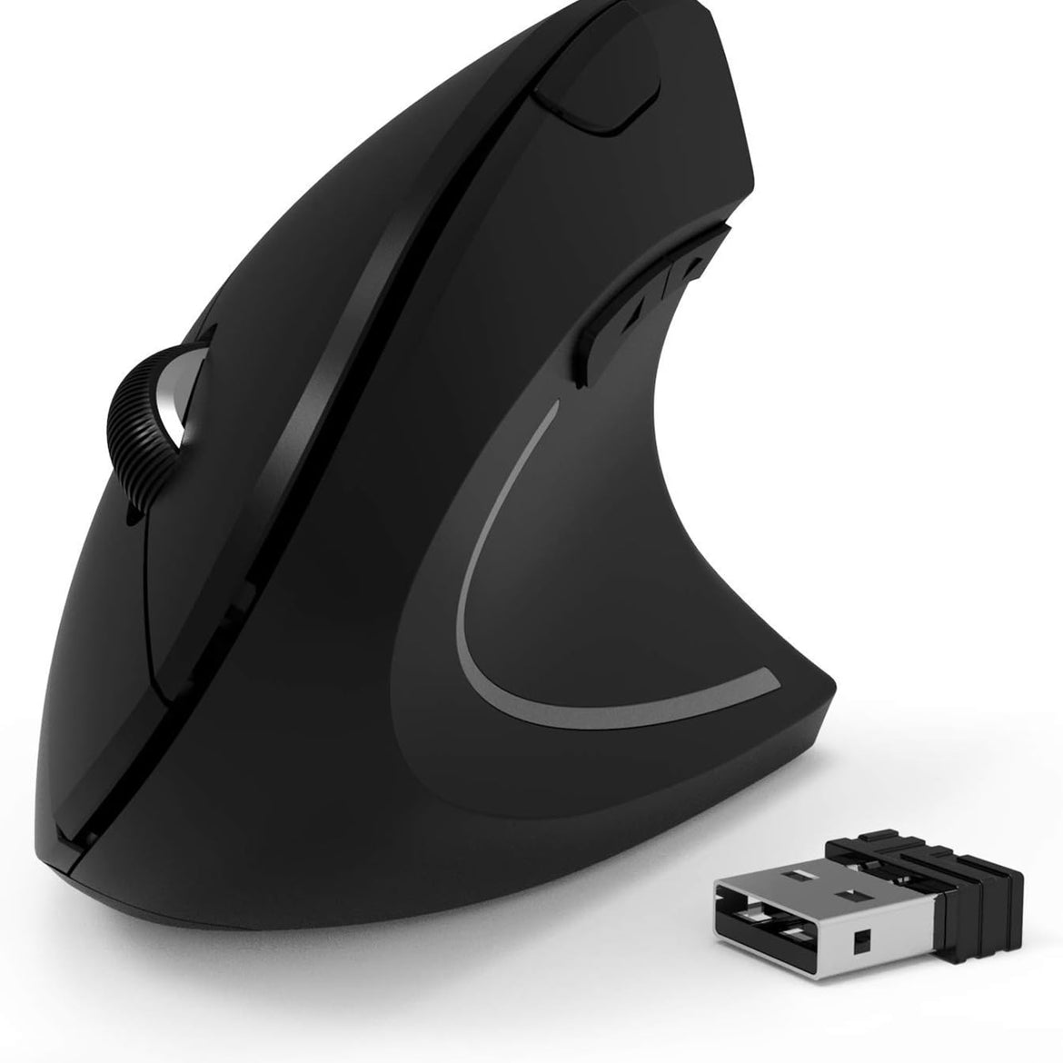 shoplease Wired Vertical Mouse, Optical Ergonomic Mouse with 4 Adjustable 800/1200/2000/3200, 5 Buttons USB Computer Mouse, Better for Large and Medium Sized Hands