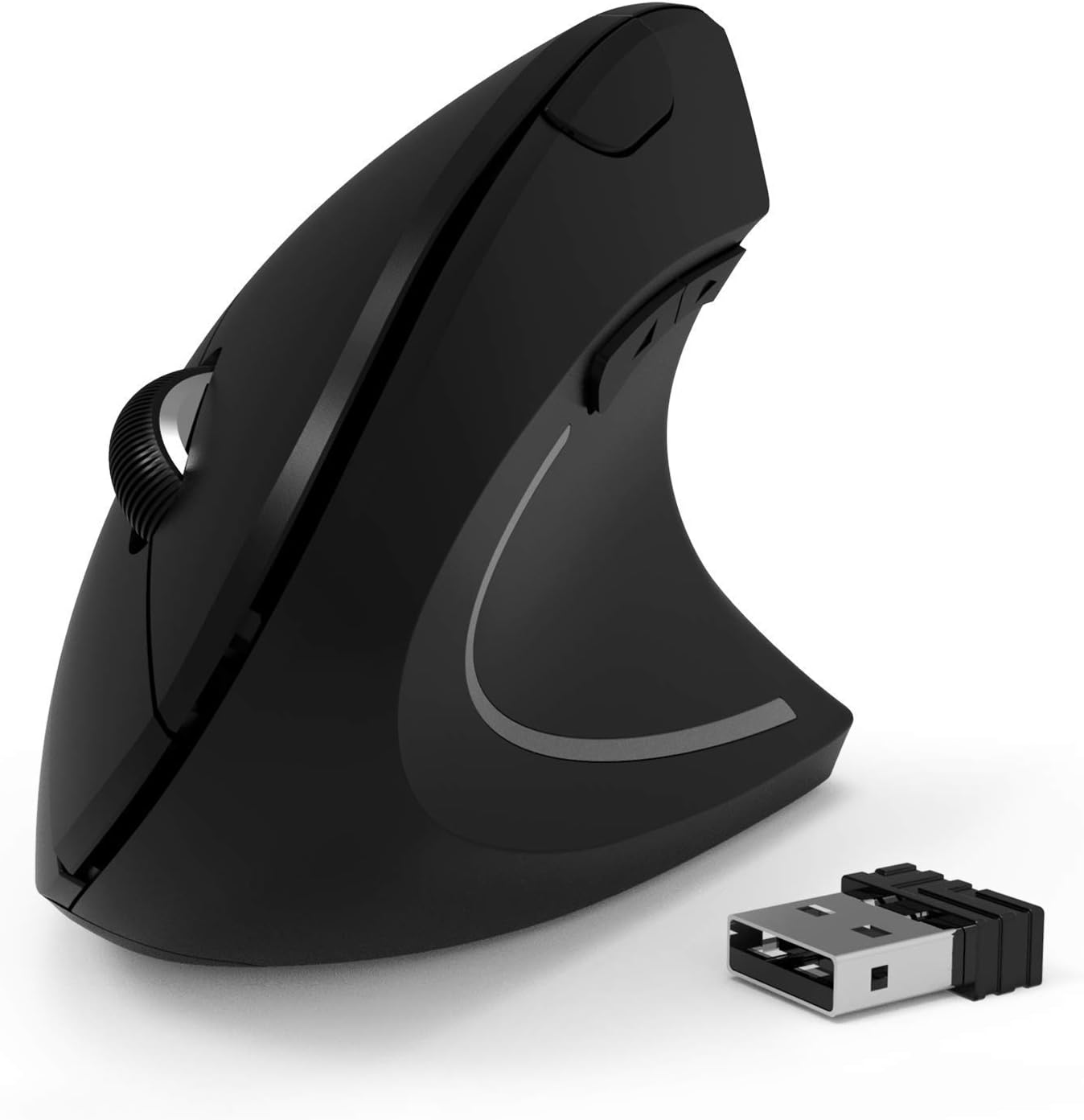 shoplease Wired Vertical Mouse, Optical Ergonomic Mouse with 4 Adjustable 800/1200/2000/3200, 5 Buttons USB Computer Mouse, Better for Large and Medium Sized Hands
