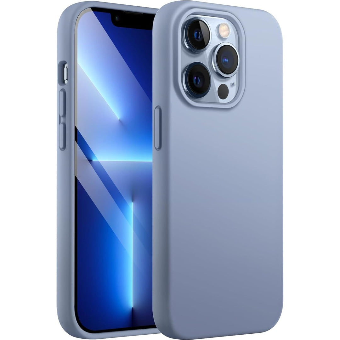 JETech Silicone Case for iPhone 13 Pro Max 6.7-Inch, Silky-Soft Touch Full-Body Protective Phone Case, Shockproof Cover with Microfiber Lining (Black)