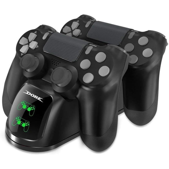 DOBE PS4 Controller Charger, Dual Shock 4 Controller Charging Docking Station with LED Light Indicators and bottom light for PS4/PS4 Slim/PS4 Pro Controller