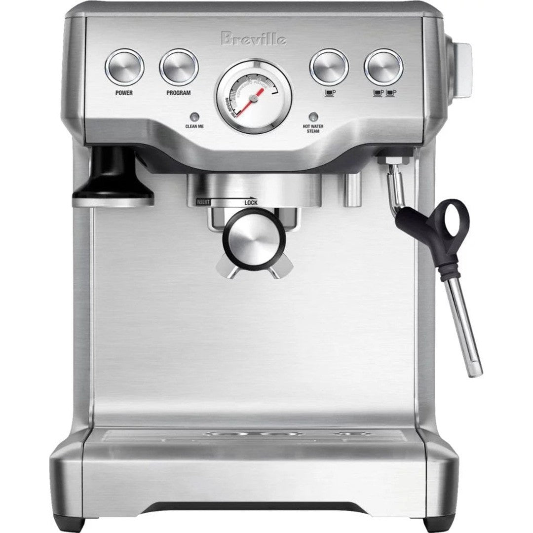 Breville – the Infuser Manual Espresso Machine with 15 bars of pressure, Milk Frother and Water filtration – Silver