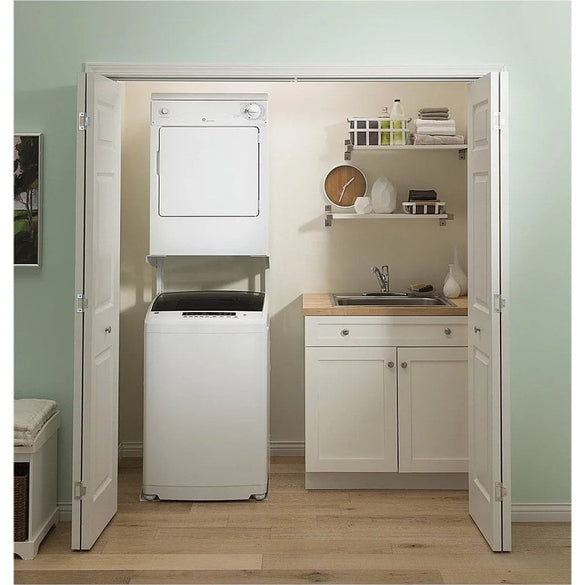 GE – 2.8 Cu. Ft. Top Load Washer – White/black