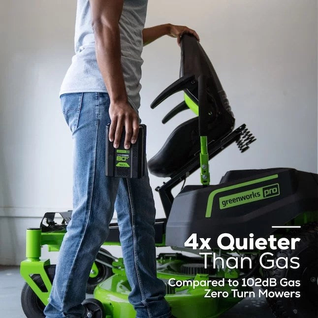 Greenworks Pro Crossover Zero Turn 42-in Lithium Ion Electric Riding Lawn Mower