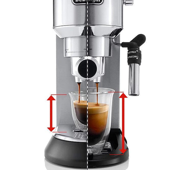 De’Longhi – DEDICA Espresso Machine with 15 bars of pressure and Milk Frother – Metal