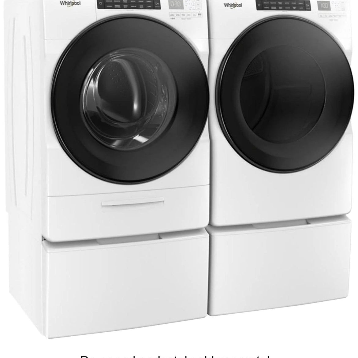 Whirlpool – 4.5 Cu. Ft. High Efficiency Stackable Front Load Washer with Steam and Load & Go XL Dispenser – White