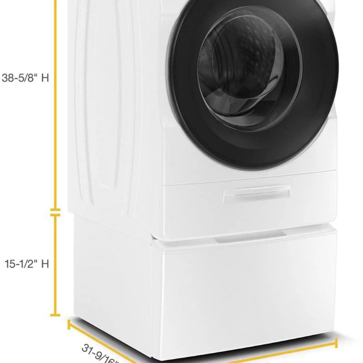 Whirlpool – 4.5 Cu. Ft. High Efficiency Stackable Front Load Washer with Steam and Load & Go XL Dispenser – White