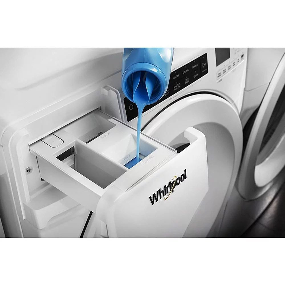 Whirlpool – 4.3 Cu. Ft. High Efficiency Stackable Front Load Washer with 35 Cycle Options – White