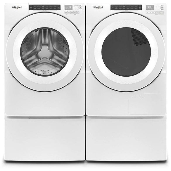 Whirlpool – 4.3 Cu. Ft. High Efficiency Stackable Front Load Washer with 35 Cycle Options – White