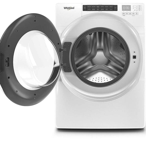 Whirlpool – 4.3 Cu. Ft. High Efficiency Stackable Front Load Washer with 35 Cycle Options – White