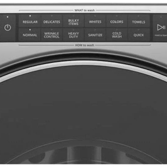 Whirlpool – 4.5 Cu. Ft. High Efficiency Stackable Front Load Washer with Steam and Load & Go XL Dispenser – Chrome shadow