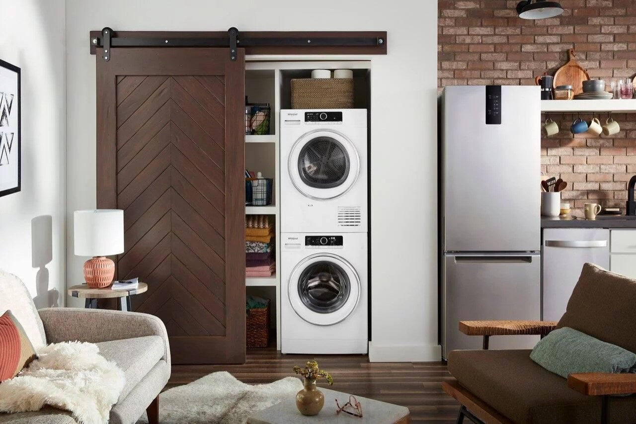 Whirlpool – 2.3 Cu. Ft. High Efficiency Stackable Front Load Washer with Detergent Dosing Aid – White