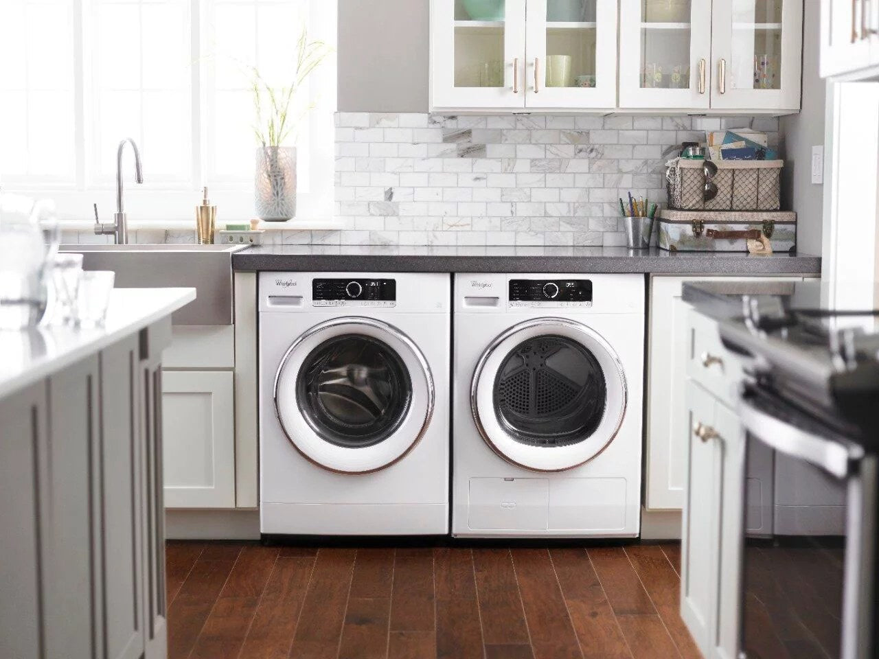 Whirlpool – 2.3 Cu. Ft. High Efficiency Stackable Front Load Washer with Detergent Dosing Aid – White