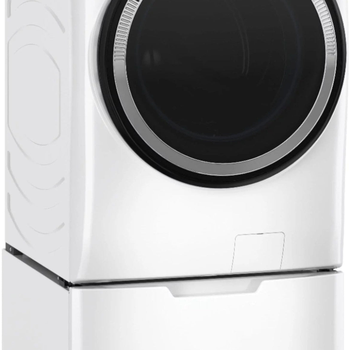 GE – 4.8 CuFt High-Efficiency Stackable Smart Front Load Washer w/UltraFresh Vent System & Microban Antimicrobial Technology – White on white