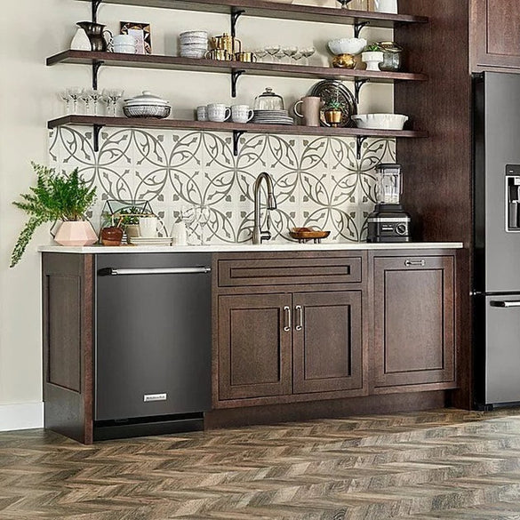 KitchenAid – Top Control Built-In Dishwasher with Stainless Steel Tub, FreeFlex Third Rack, 44dBA – Black stainless steel