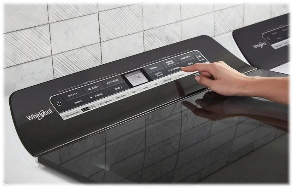 Whirlpool – 5.3 Cu. Ft. Smart Top Load Washer with Load & Go Dispenser – White