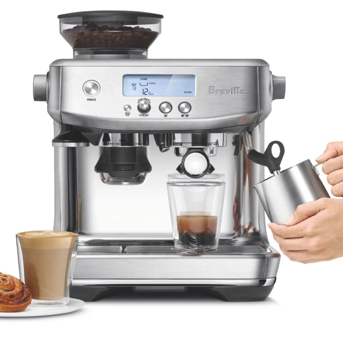 Breville  BES878BSS The Barista Pro Espresso Machine – Stainless Steel