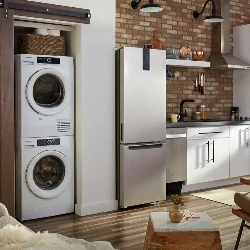 Whirlpool – 1.9 Cu. Ft. High Efficiency Stackable Front-Load Washer with Detergent Dosing Aid – White