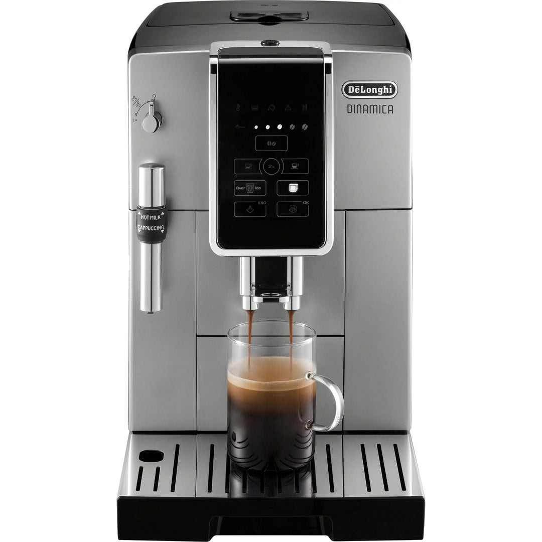 De’Longhi – Dinamica TrueBrew Over Ice Fully Automatic Coffee and Espresso Machine- Chrome and Black