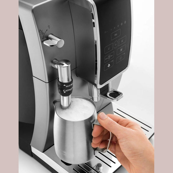 De’Longhi – Dinamica TrueBrew Over Ice Fully Automatic Coffee and Espresso Machine- Chrome and Black