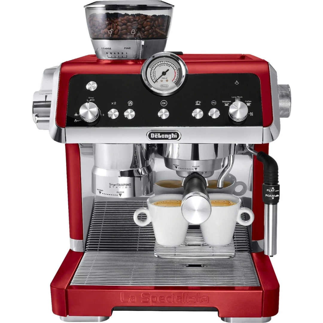 De’Longhi – La Specialista Prestigio Espresso Machine with Active Temperature Control and Dual Heating System – Red