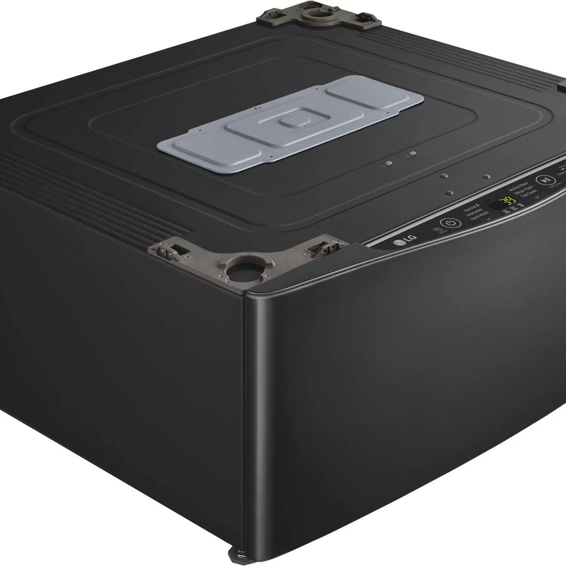 LG – SideKick 1.0 Cu. Ft. High-Efficiency Smart Top Load Pedestal Washer with 3-Motion Technology – Black steel