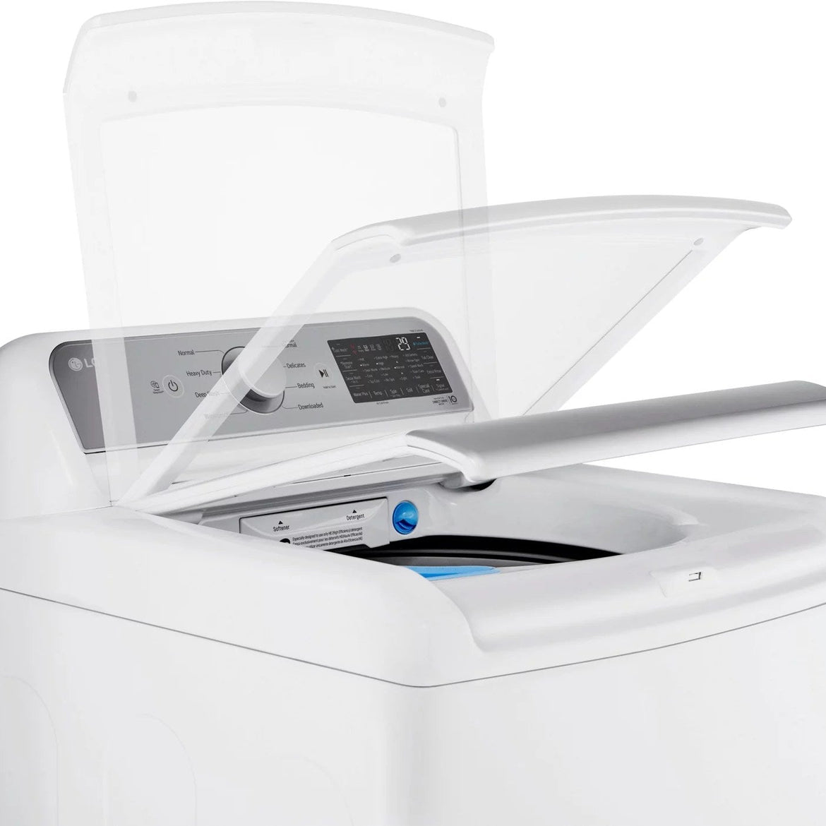 LG – 5.5 Cu. Ft. Smart Top Load Washer with TurboWash3D – White