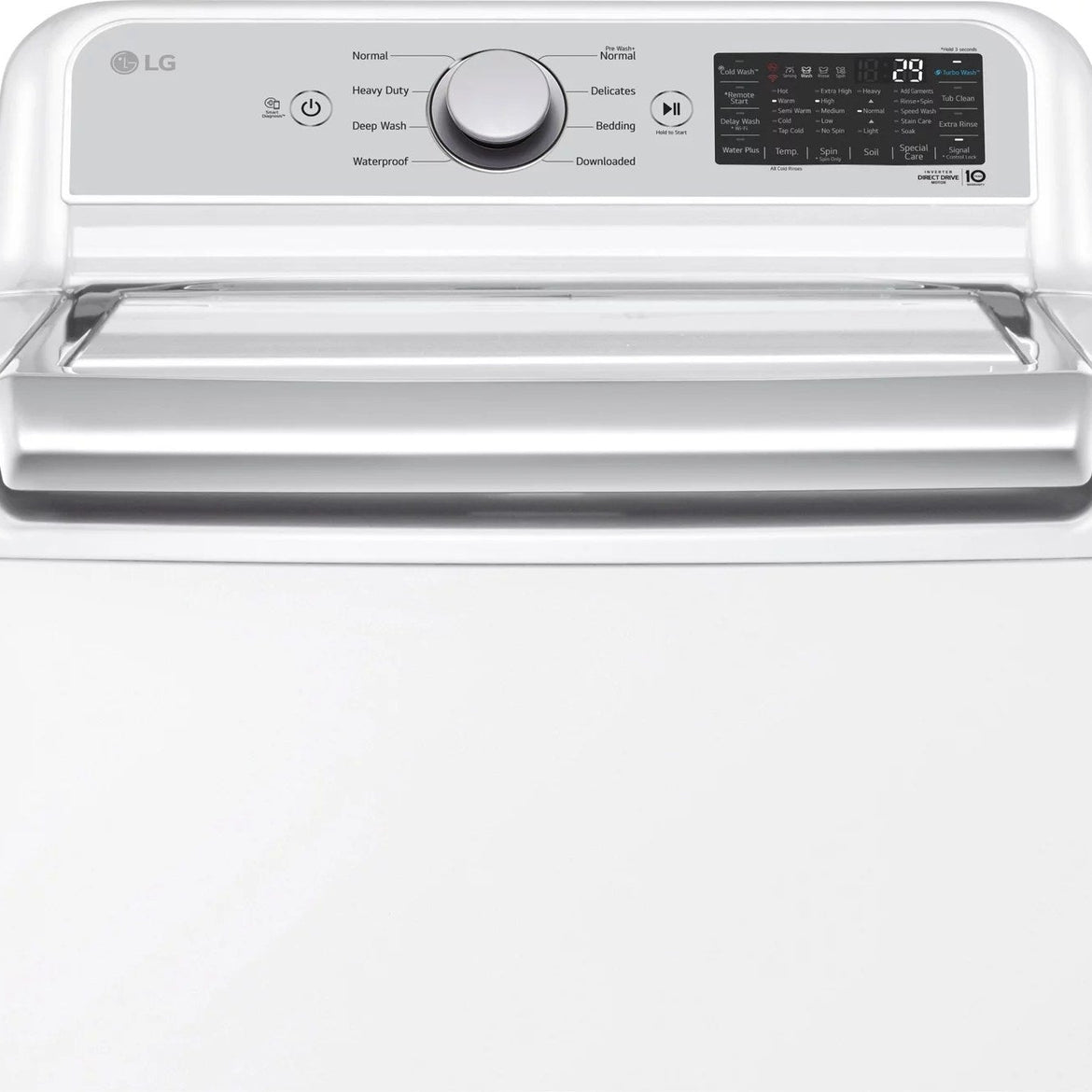 LG – 5.5 Cu. Ft. Smart Top Load Washer with TurboWash3D – White