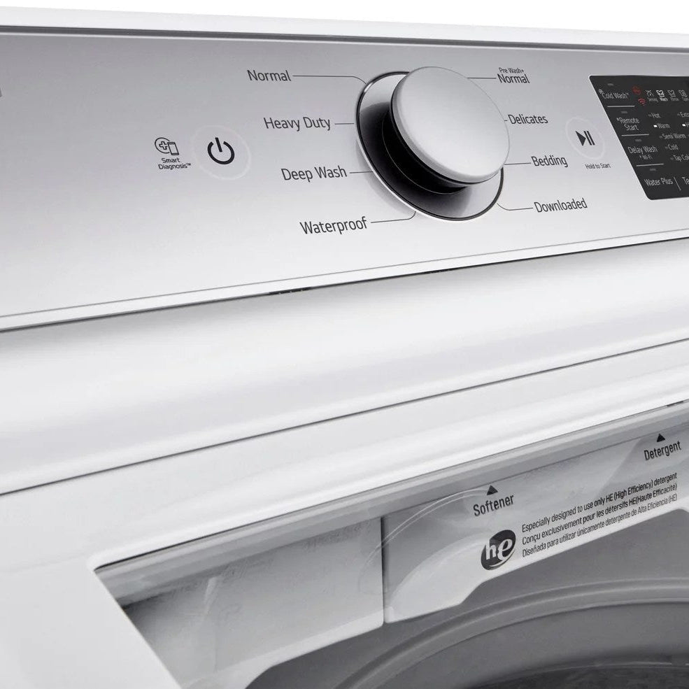 LG – 5.5 Cu. Ft. Smart Top Load Washer with TurboWash3D – White