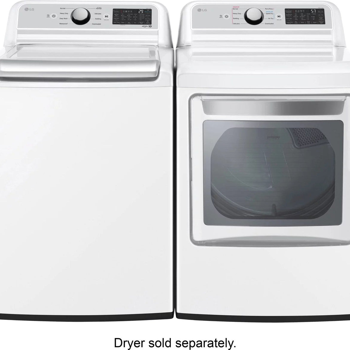 LG – 5.5 Cu. Ft. Smart Top Load Washer with TurboWash3D – White