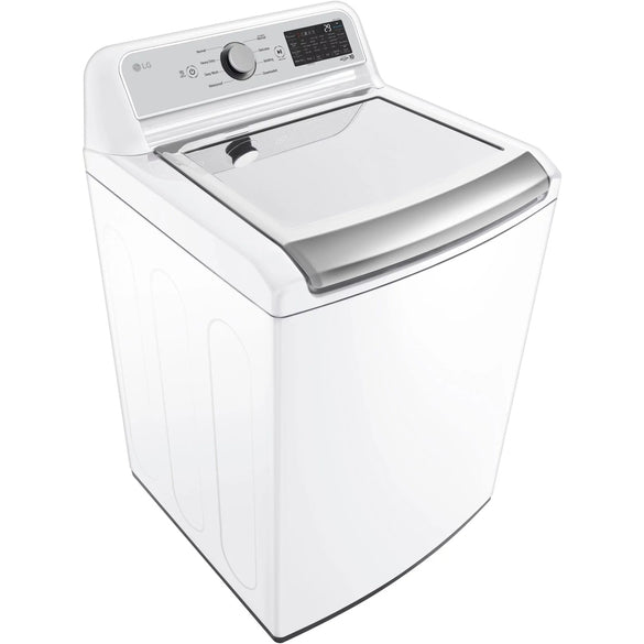 LG – 5.5 Cu. Ft. Smart Top Load Washer with TurboWash3D – White