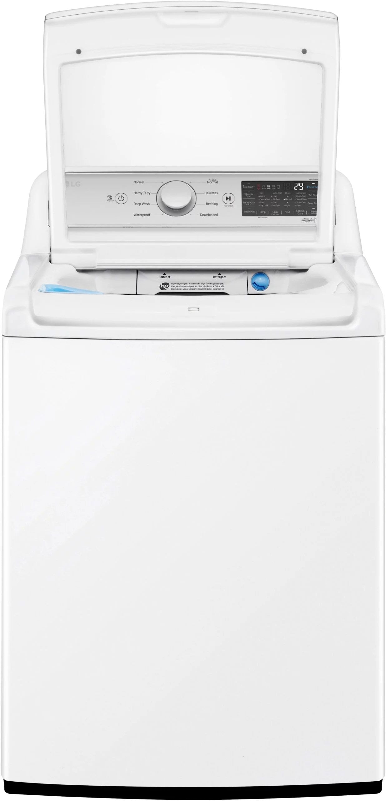 LG – 5.5 Cu. Ft. Smart Top Load Washer with TurboWash3D – White