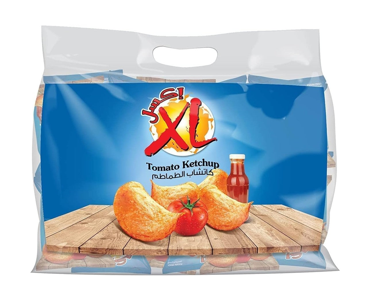 XL Ketchup Flavor Potato Chips, 20 X 12 G, Red