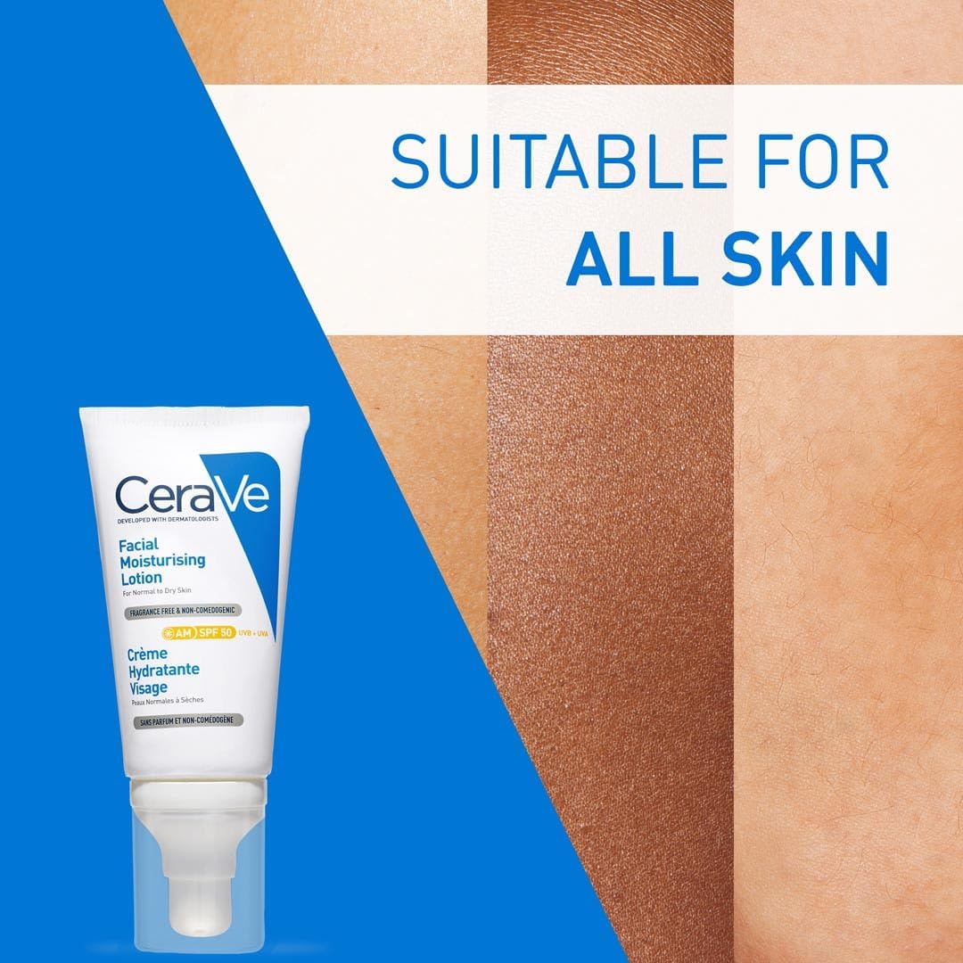 CeraVe AM Facial Moisturizing Lotion SPF50 for Normal to Dry Skin 52ml