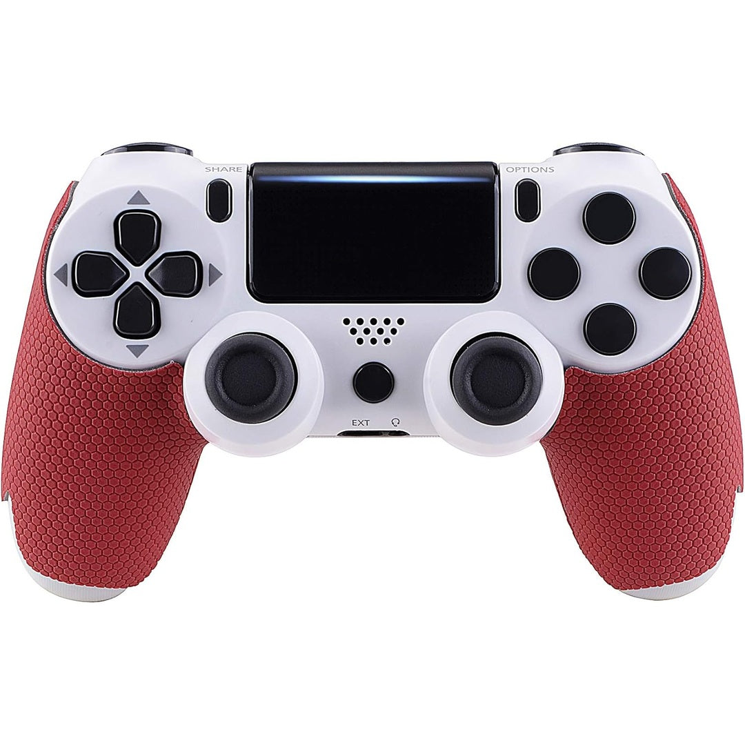 eXtremeRate Professional Textured Soft Rubber Handle Grips for Playstation 4 PS4 Slim/PS4 Pro Controller - Improve The Grip and Comfort
