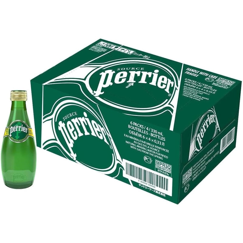 Perrier Sparkling Natural Mineral Water 330 ml - Pack of 24