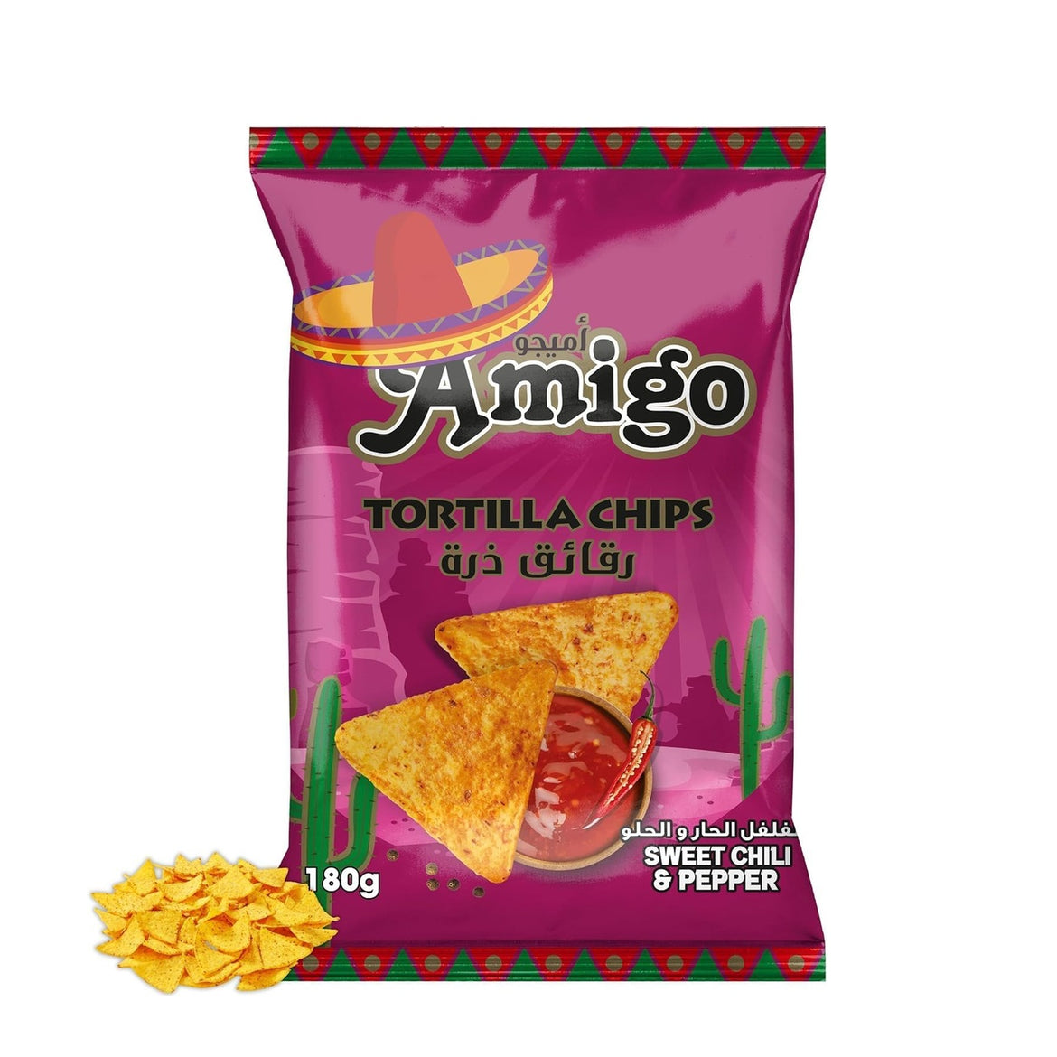 Amigo Salted Tortilla Chips, 180 G, Green, 2724499823886
