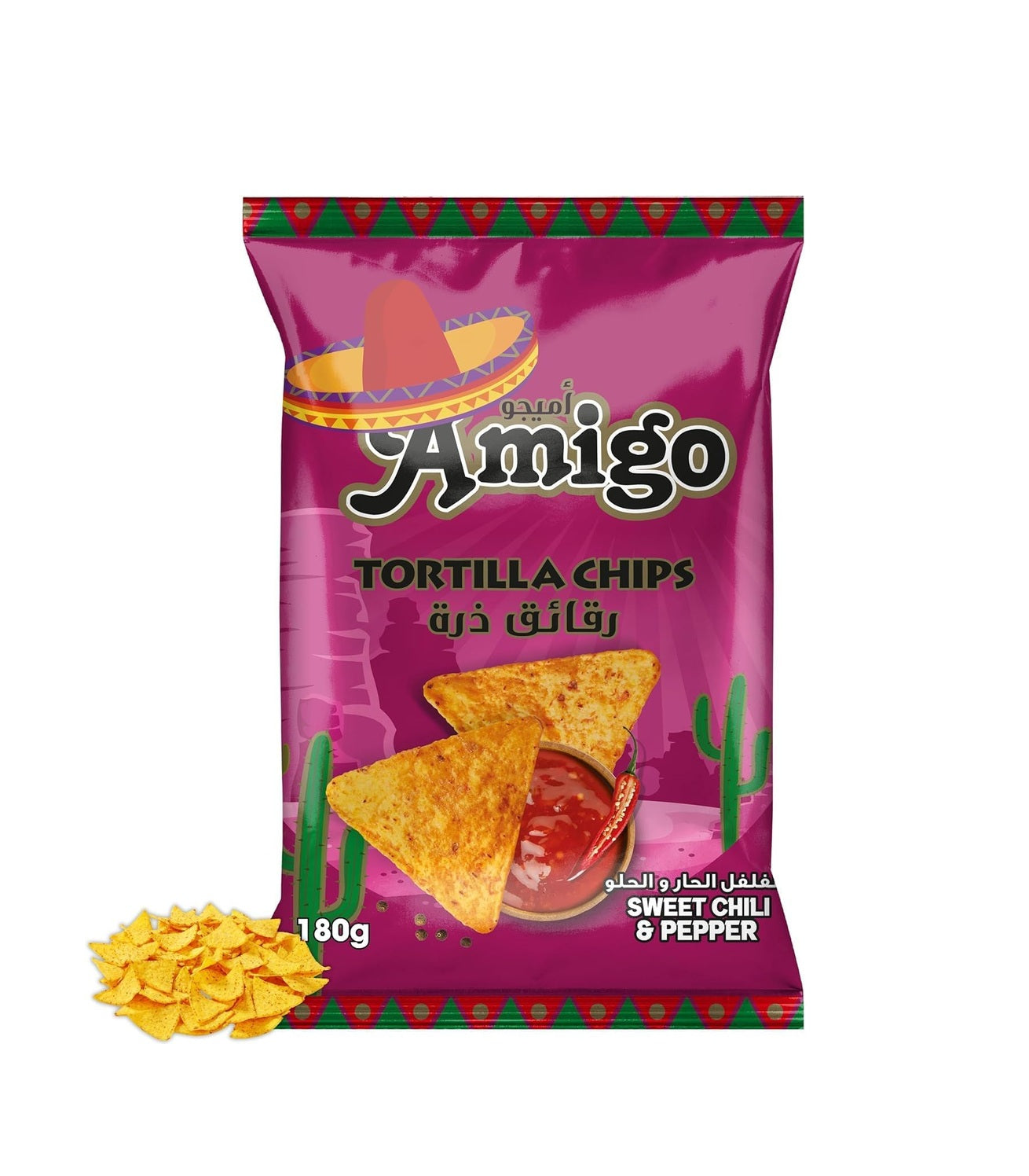 Amigo Salted Tortilla Chips, 180 G, Green, 2724499823886