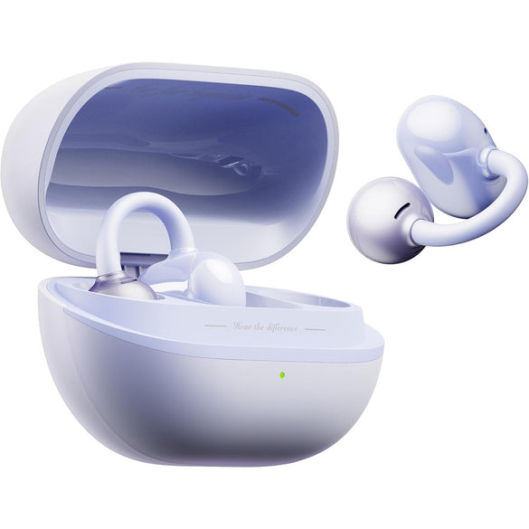 SOUNDPEATS POP Clip Open-Ear Earphones, Bluetooth 5.4 Earbuds, Lightweight Comfort, AI Call Noise Cancellation Attachable Ear Grips, Immersive Audio Wireless Headphones, 30H, Waterproof, App