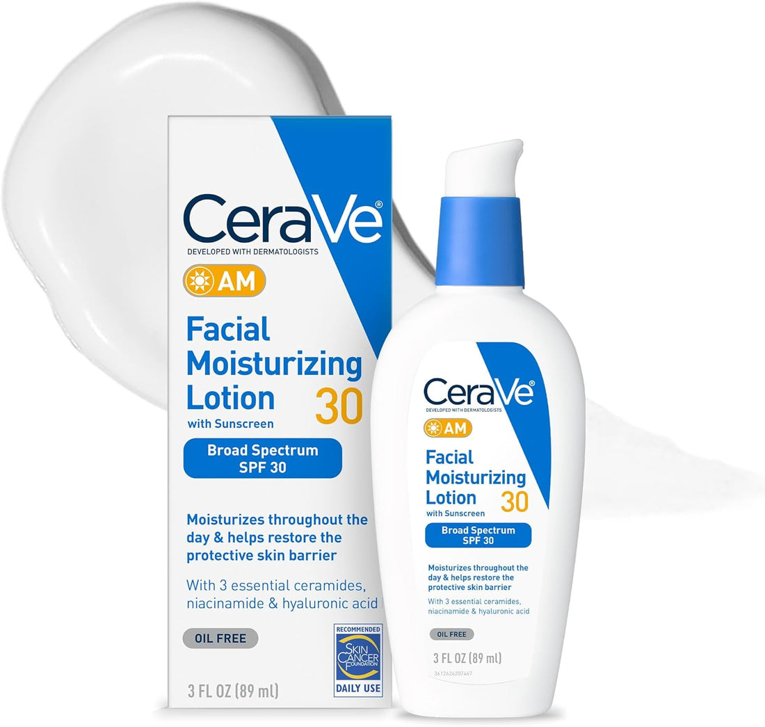 Cerave Pm Facial Moisturizing Lotion, 3 Oz., Multiplied With Derma Roller, 3 Fl Oz (Pack Of 1)