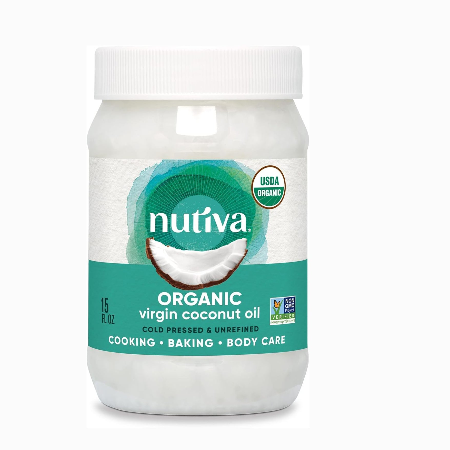Nutiva Organic, Unrefined, Virgin Coconut Oil, 15 Fl Oz