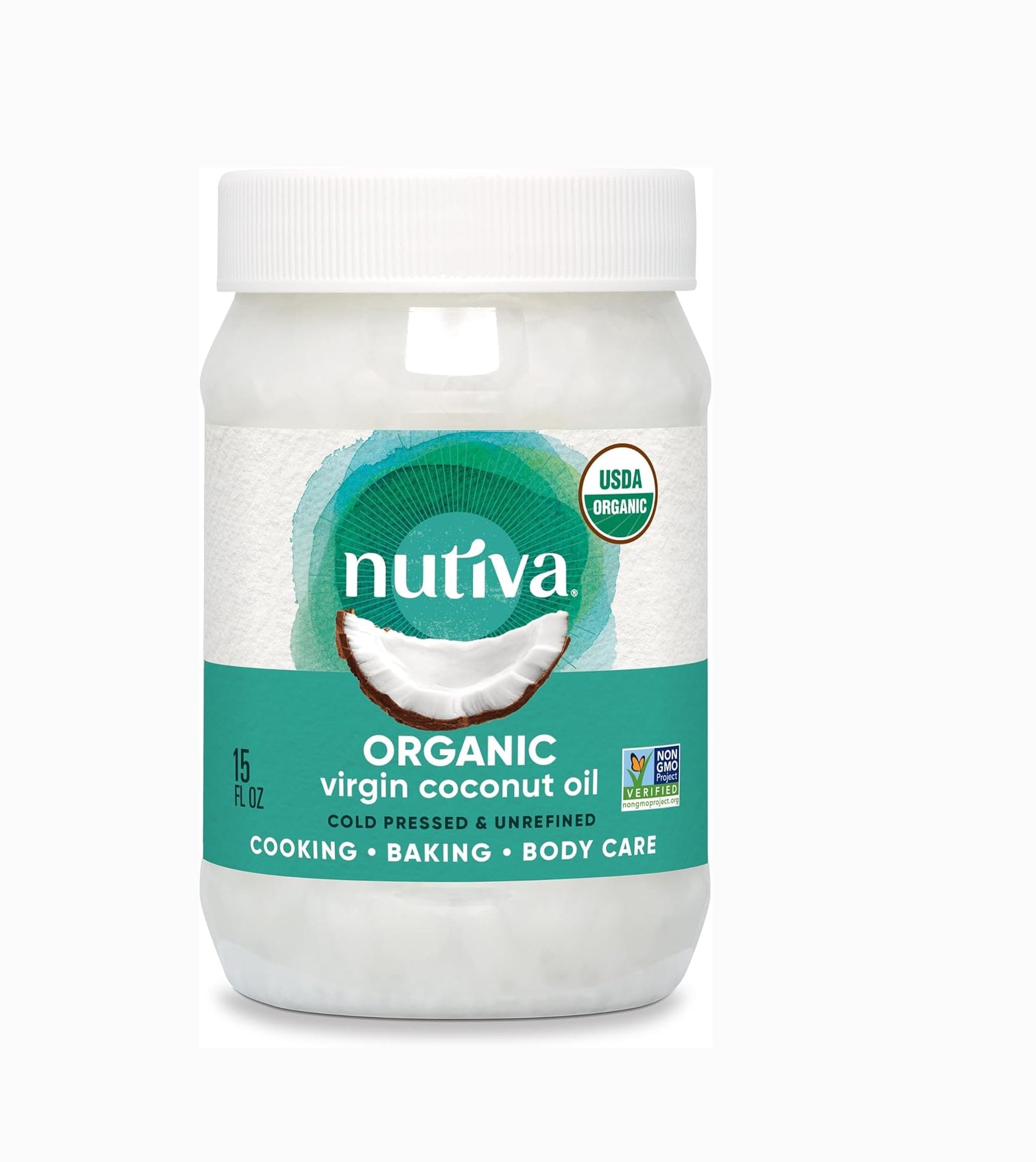 Nutiva Organic, Unrefined, Virgin Coconut Oil, 15 Fl Oz